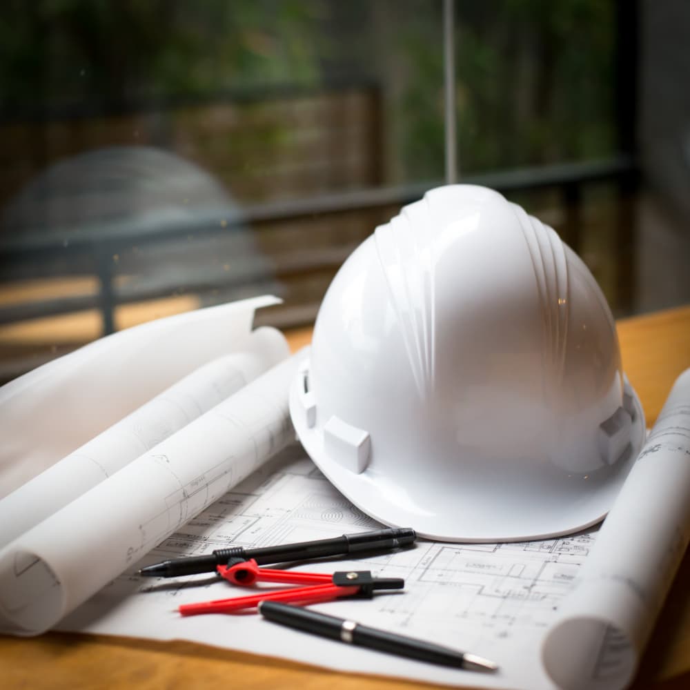 Capacete de construção civil